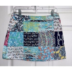 Lilly Pulitzer Women's Multi Sailor Patch Skort Size 2 RARE